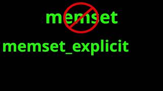 memset explained in 60 seconds