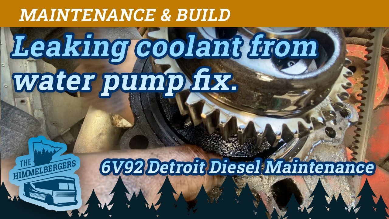 6v92 Detroit Diesel Water Pump Change because of weeping coolant YouTube