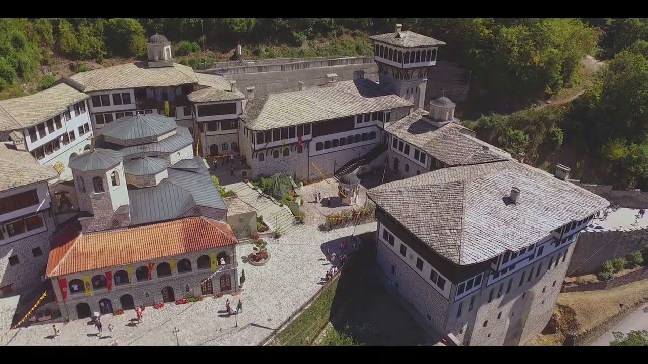 1000 years old monastery in Macedonia St.John Bigorski (cinematic drone video)