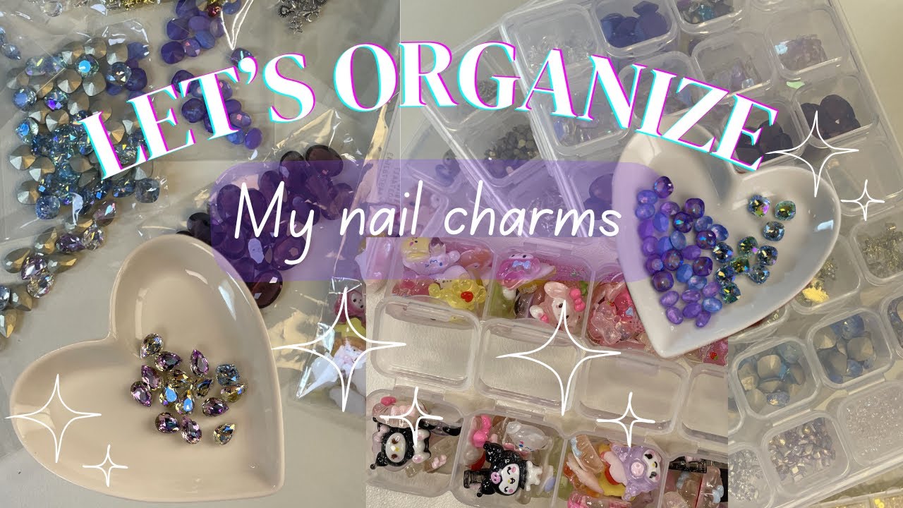 ✨💎NEW CHARM ORGANIZER: Let´s organize my nail Charms, and Rhinestones + ASMR