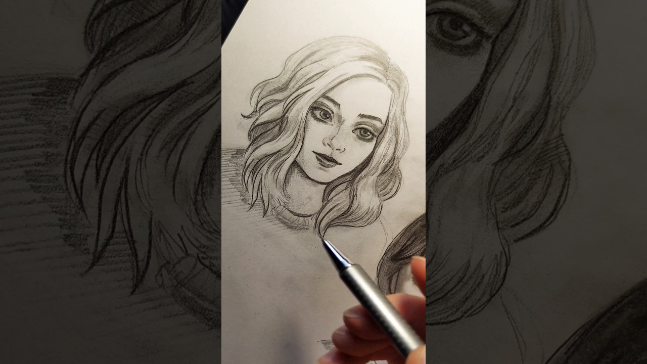 Enid Sinclair Pencil Sketch | Emma Myers Fanart | Wednesday Speedpaint