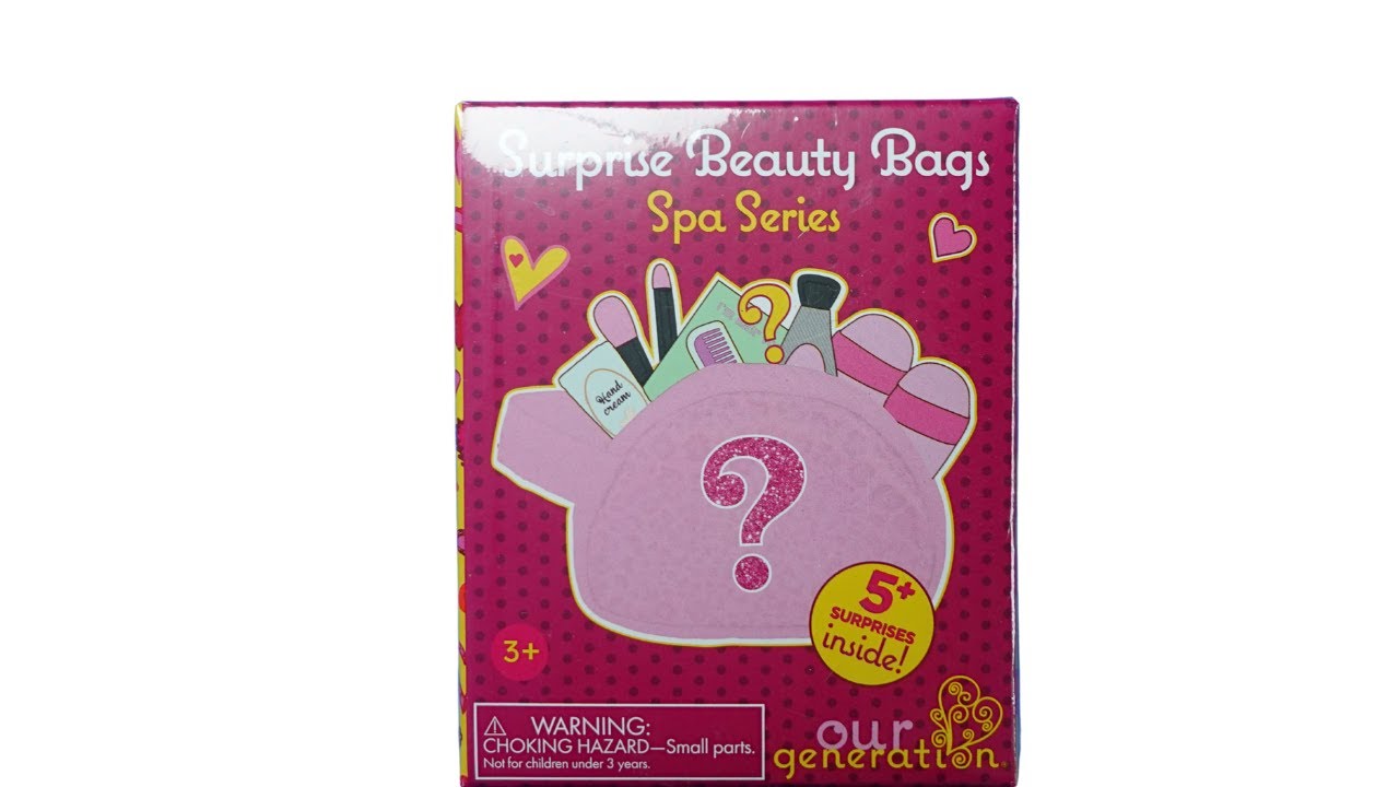 Обзор распаковки скрытой коробки с косметическими сумками Our Generation Surprise Spa Series