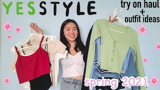 yesstyle clothing try on haul + spring outfit ideas to wear them with 💐