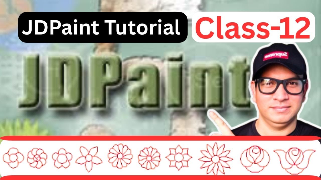 Jdpaint - How to Create Flower In one Click  (Class-12)