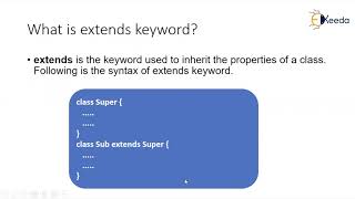Inheritance extends keyword
