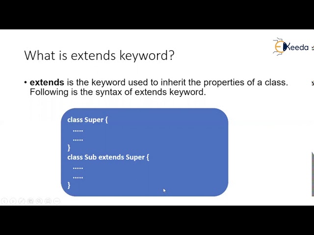 Java 8 - Inheritance - Using the extends keyword 