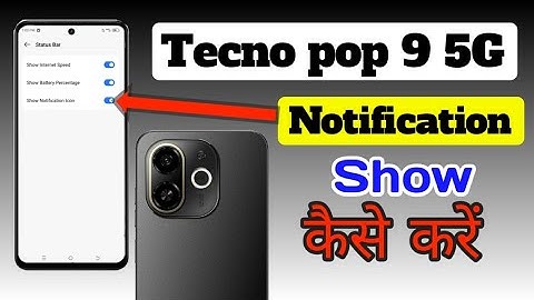 Tecno pop 9 5g mobile me notification settings kaise on kare/tecno pop 9 5g notification settings