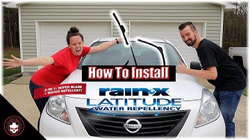 [EASY] How To Install Rain X Latitude Wiper Blades | Large J-Hook | 2014 Nissan Versa