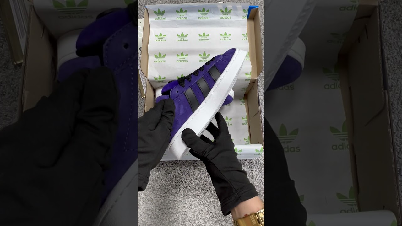 Женские замшевые кроссовки Adidas Originals Campus 00S New Purple Black White, кеды Адидас В3025