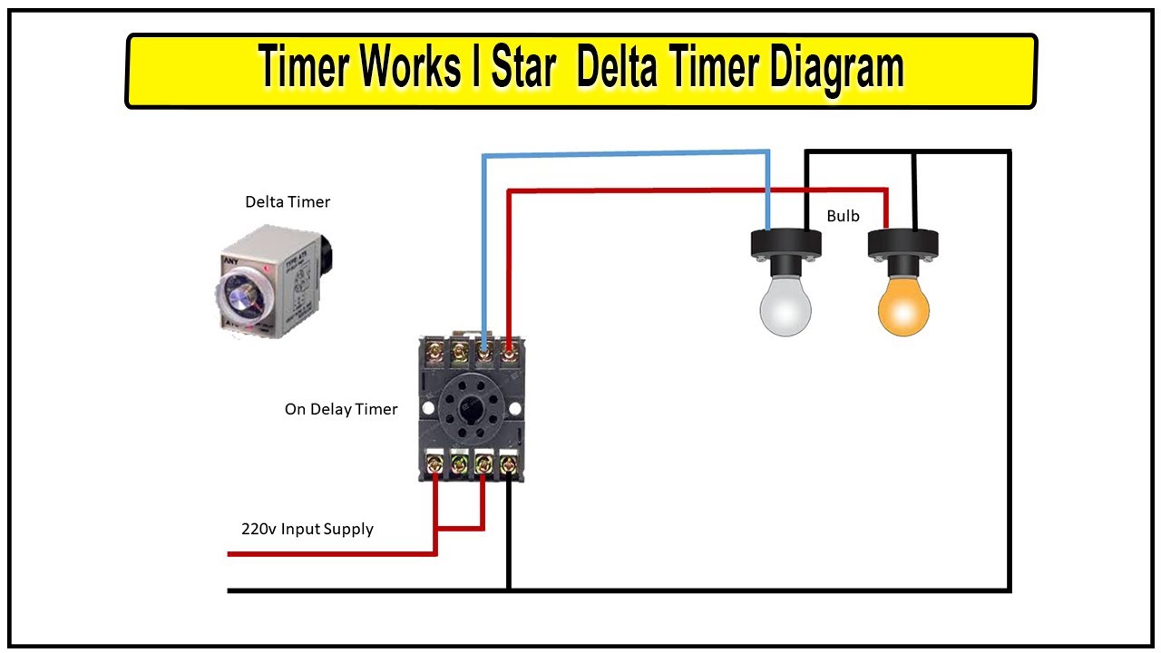 How To Make Timer Works I Star Delta Timer Diagram | Timer - YouTube