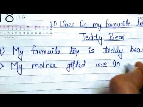 10 Lines On My Favourite Toy//Essay On My Favorite Toy Teddy Bear In English Writing