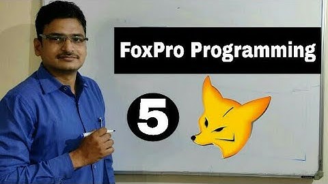 FoxPro Programming Part-2 - Input Number (By Ashish Sir)