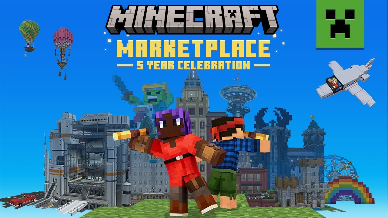 XboxBR on X: Estamos celebrando os 5 anos de Minecraft Marketplace!  Aproveite descontos e um mapa novo gratuito!  / X