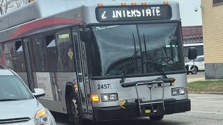 Akron Metro Rt 2 Arlington To Interstate Pkwy #2457 2024 Gillig Low Floor CNG 40'