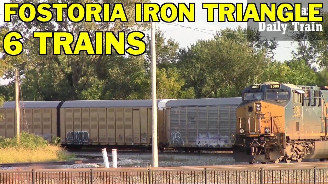 Railfanning Fostoria Iron Triangle With 6 Trains #fostoria #railfanning