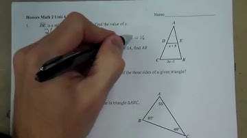 Honors Math 2 Unit 4 Review