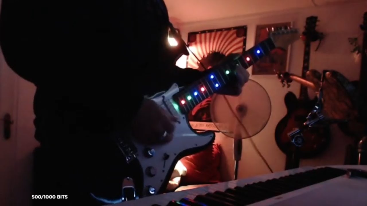LED Lights Guitar Neck Fret Inlays In Action!! YouTube