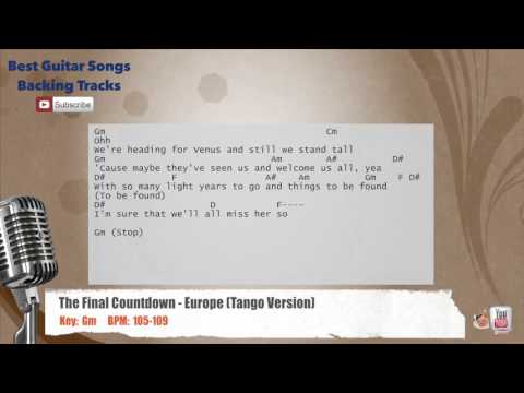 🎙 The Final Countdown - Europe (Tango Version) Vocal Backing Track with chords and lyrics