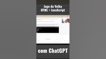 Fiz o Jogo da Velha - HTML + JavaScript + ChatGPT - em 1minuto