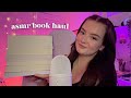 ASMR tingly book haul 🧚🏻🩷 gentle tapping &amp; close whispers