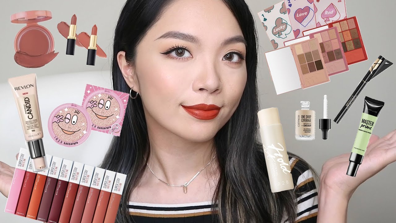 十全大補湯 開架篇：Revlon粉底液🤔I’m meme 撲克盤、4U2 腮紅、Catrice遮瑕液、1028泡泡先生打亮、Loreal和Maybelline唇彩新色、好用的定妝噴霧（偷渡淘寶修容刷）