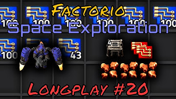 Factorio Space Exploration Longplay #20 - Blue Circuits, More Core Mining, More Red Circuits, More..