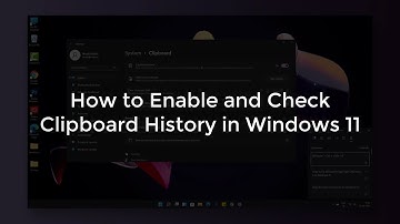 How to Enable, View & Clear Clipboard History in Windows 11 #Windows11 #ClipboardHistory