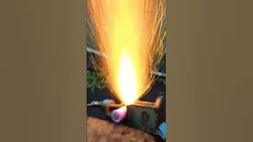 What happens if you pierce the battery from a flashlight?