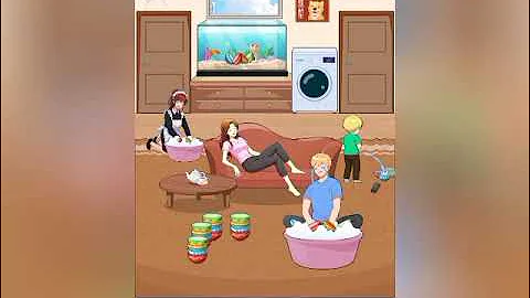 Brian Puzzle Tricky Test Level 17 |Help Them Wash All The Bowl| Walkthrough Solution