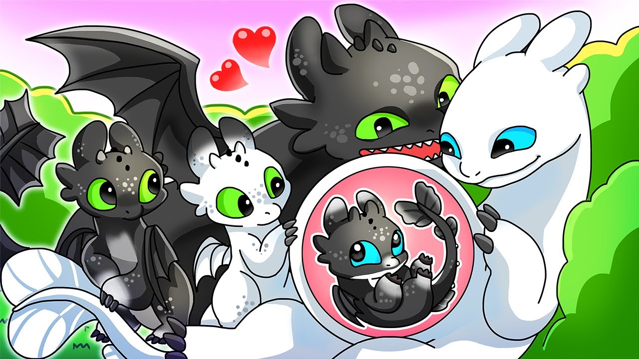 How to Train Your Dragon - Toothless and Light Fury's Love Story, The ...