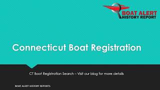 Connecticut Boat Registration