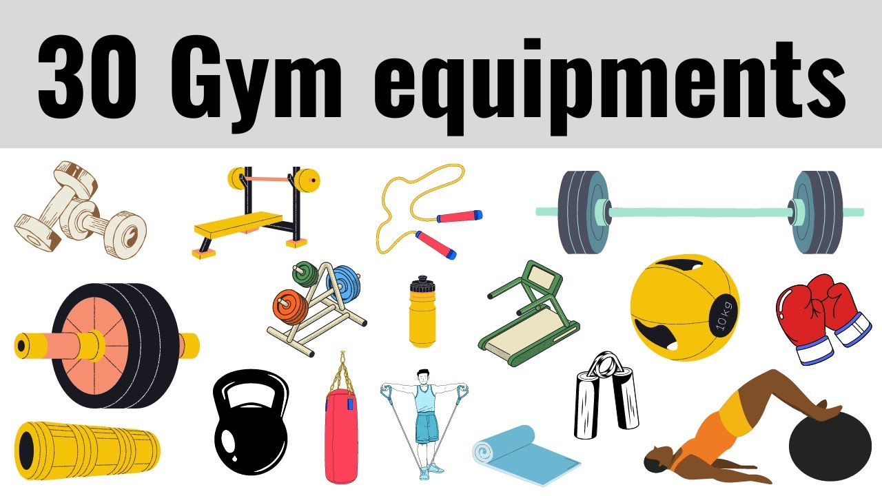 Gym equipments English vocabulary YouTube