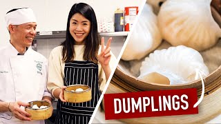 To celebrate lunar new year, i learnt how make shrimp dumplings, bbq
pork buns and sesame balls from a dim sum chef with 30 years of
experience at micheli...