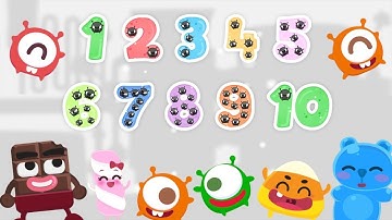 CandyBots 123 Numbers - Learn to Count Numbers from 1 to 10 in English #learnnumbersfortoddlers