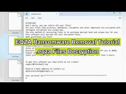 eqza Extension Files Recovery | How to Remove EQZA Ransomware and Decrypt eqza Files