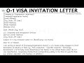 How To Write O 1 Visa Invitation Letter Step by Step Guide | Writing Practices