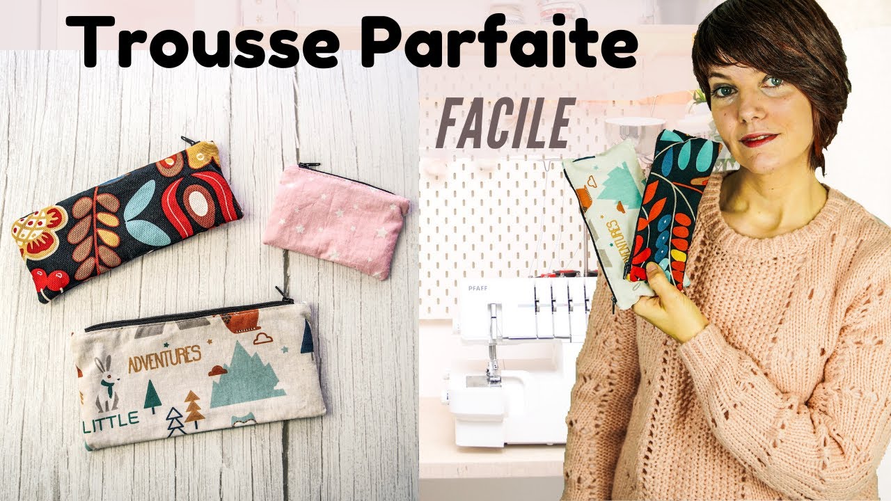 Tuto #diy facile pour coudre une petite pochette zippée en 10 minutes 🥰 