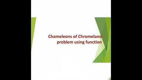 Chameleons of Chromeland problem using function 12th CS Chapter-1 Part-8