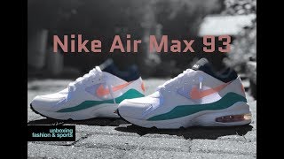 Nike Air Max 93 ‘Crimson bliss/ kinetic green’ | UNBOXING & ON FEET | fashion shoes | 2018 | 4K