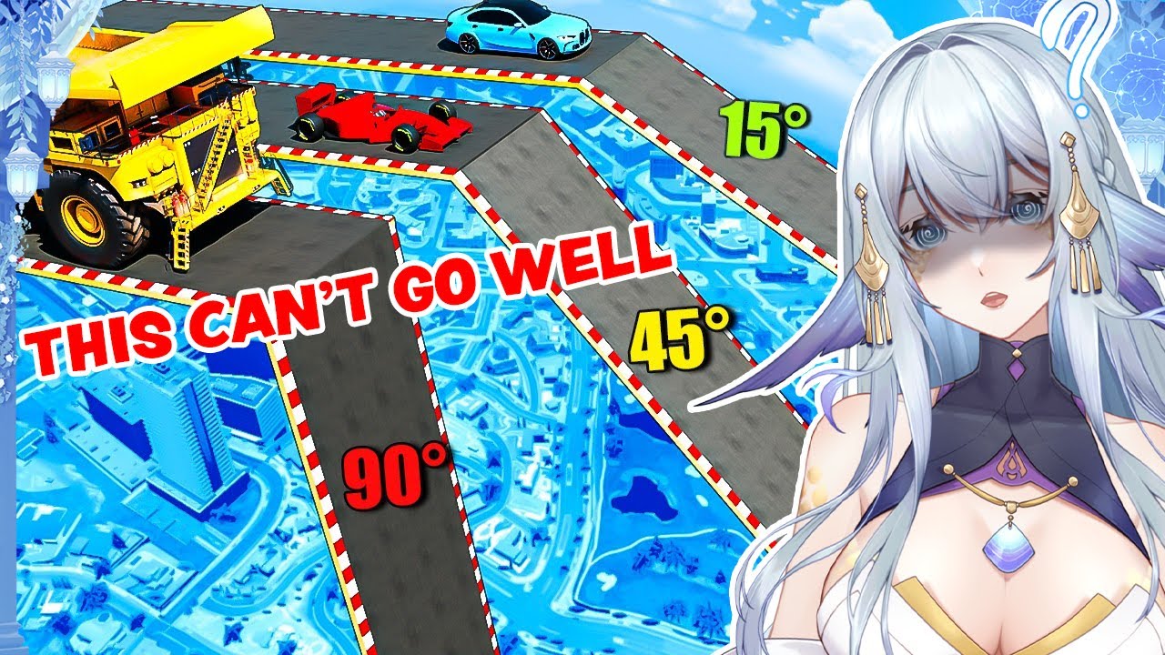 CARS VS SHARPEST RAMPS IN GTA 5 | GrayStillPlays | VTuber Reacts