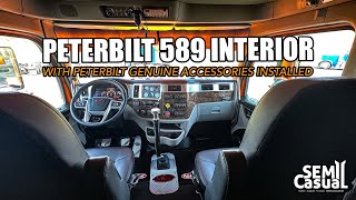 Review: Peterbilt 589 interior with some added chrome