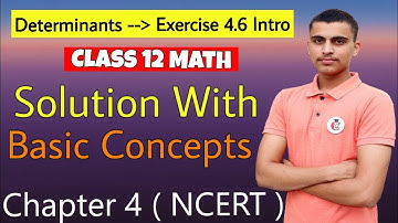 Class 12th Math Chapter 4 Determinants Exercise 4.6 INTRO NCERT with Basic by Vijay Sir || CCL CLass