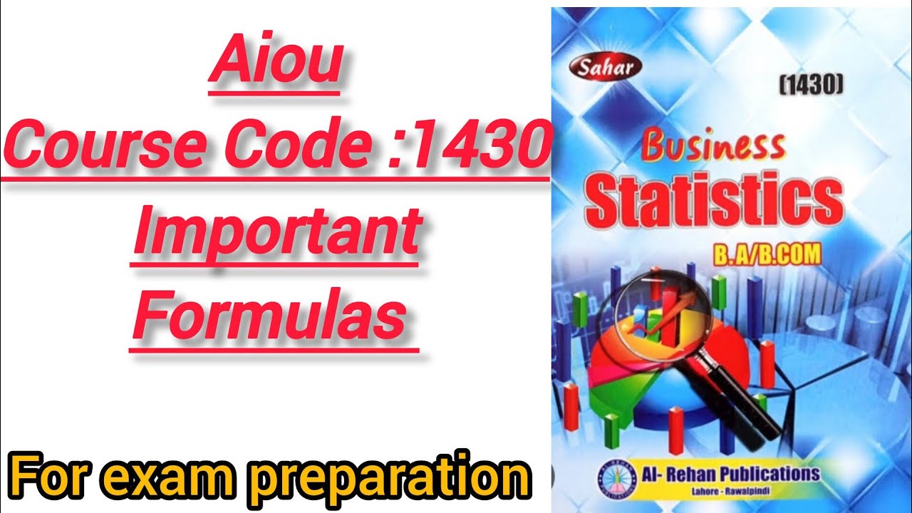 Aiou 1430 important formulas |Aiou 1430 exam preparation |#aiou #1430 # ...
