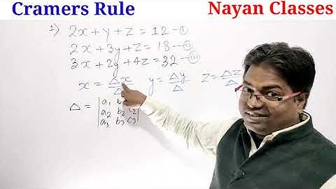 Cramers Rule / Jharkhand Polytechnic First Semester / First Semester Mathematics / Cramer