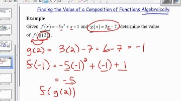 LG04 Lesson 3d  Evaluating a Composition of Functions Algebraically