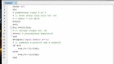 Matlab - algoritma sederhana dan pengandaian (if-else) |part - 3