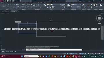 AutoCAD Stretch Command || AutoCAD Stretch Command not Working || Stretch Command Just moves