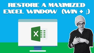 Restoring Down a Maximized Excel Window  (Win + ↓)