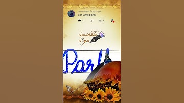 Parth Name Writing (Special Requested VIDEO) #namewriting  #cursivewriting #shorts #calligraphy #pen