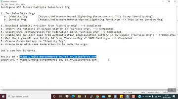 Configure SSO Across Multiple Salesforce Org